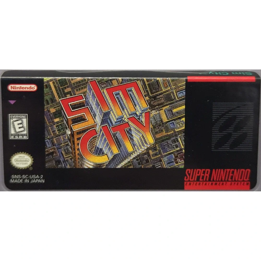 Nintendo SNS-SC-USA-2 Sim City SNES Game Cartridge NTSC-U 11 Stamp Tested